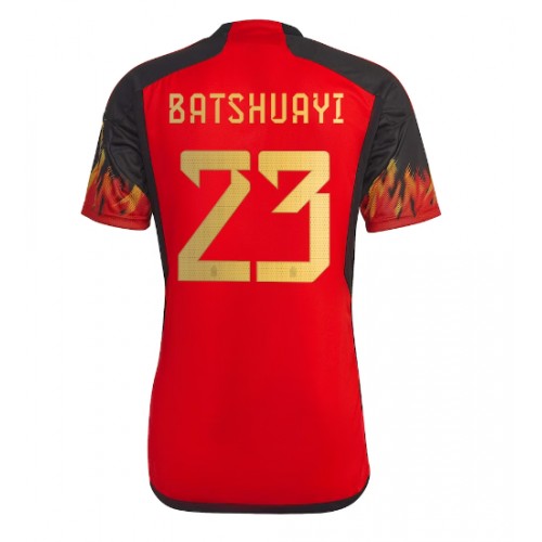 Fotballdrakt Herre Belgia Michy Batshuayi #23 Hjemmedrakt VM 2022 Kortermet